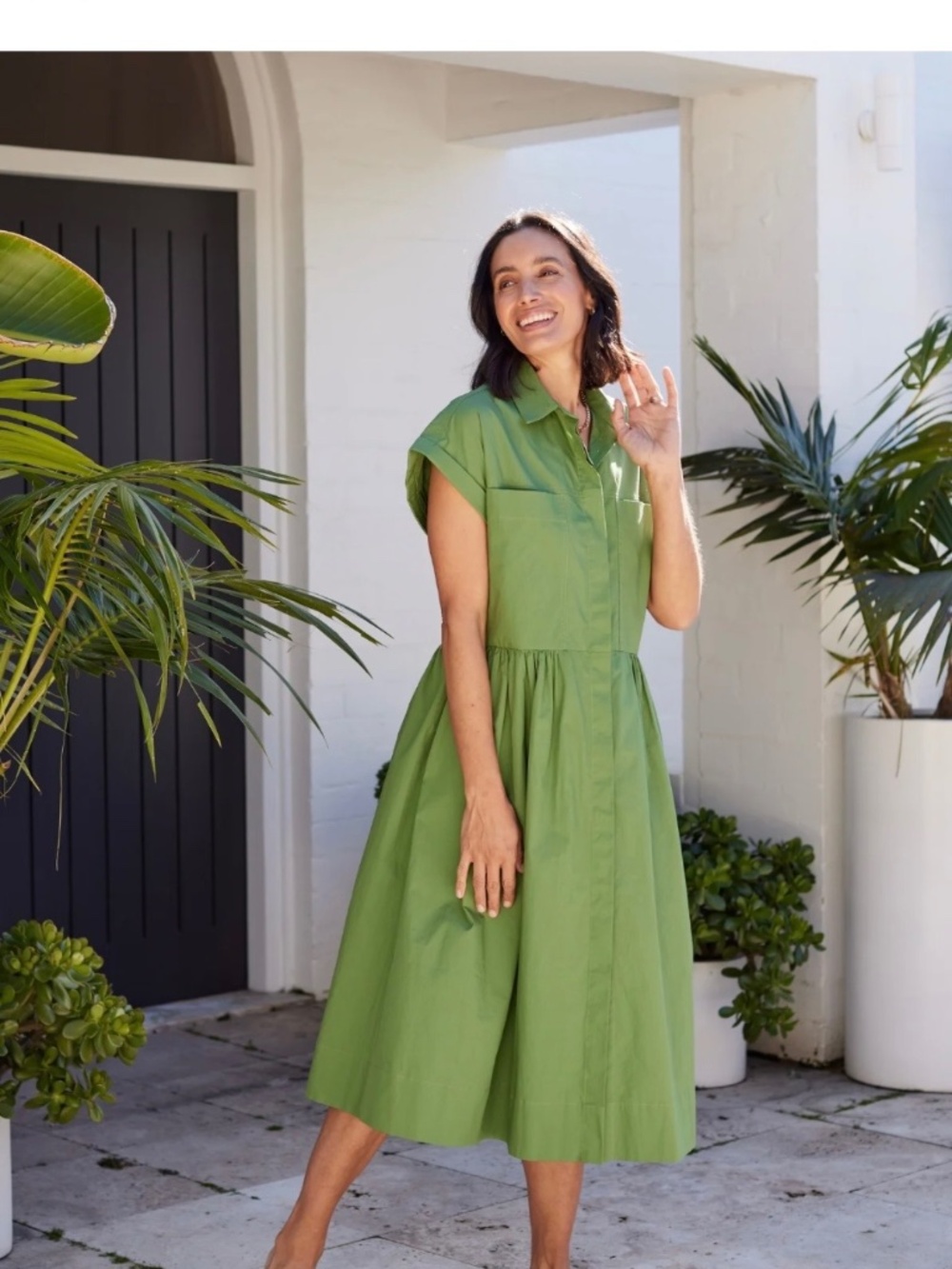 Maye HARPER Shirtdress - Apple Green